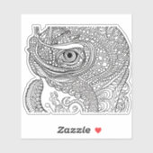 E.J. gouden kameleon verwijderbaar vinyl Sticker (Vel)