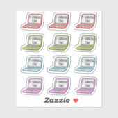 E-Learning Home Schoolherinnering Laptopplanner Sticker (Vel)