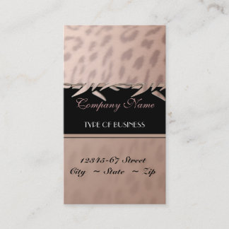 E-legant leopard Print Business Card-sjabloon Visitekaartje