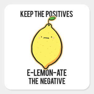 E-Lemon-ate De Negatieve Citroen Pun Sticker