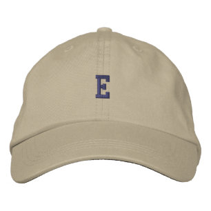 E Letter Symbool Monogram Khaki Kleur Stijlvolle P Geborduurde Pet