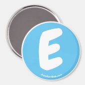 E Magnet de réfrigérateur bleu ciel (Recto/Verso)