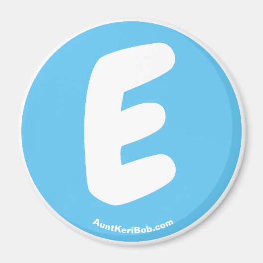 E Magnet de réfrigérateur bleu ciel (Devant)