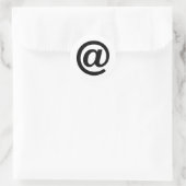 E-mail bij sign silhouette ronde sticker (Tas)