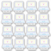 E-mail verzenden naar laptop sticker (Voorkant)