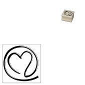 E-mail voor u - hartontwerp + uw ideeën rubberstempel (Gestempeld)