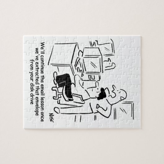 E-mailcomputerles Legpuzzel (Horizontaal)