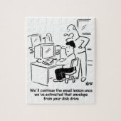 E-mailcomputerles mislukt legpuzzel (Verticaal)