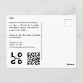 E-mailmarketing voor vastgoed, woning koper, acqui briefkaart (Achterkant)