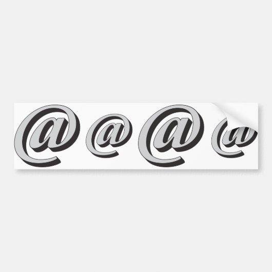 E-mailsymbool 3D Bumpersticker (Voorkant)