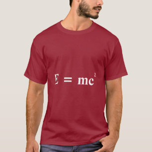 E = mc2 Einstein massa energie omzetting T-shirt