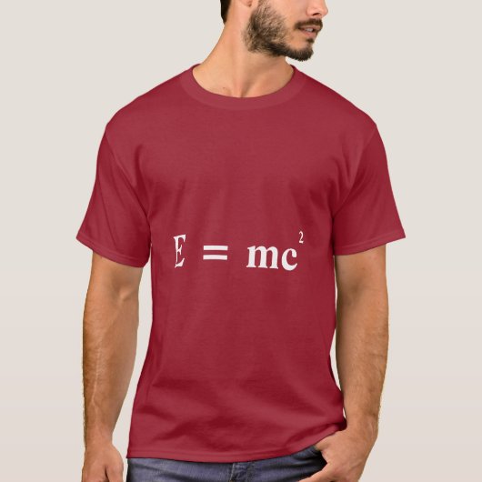 E = mc2 Einstein massa energie omzetting T-shirt (Voorkant)