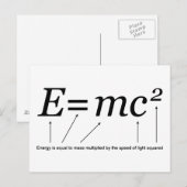 E=MC2 Einstein's Relativiteitstheorie Briefkaart (Voorkant / Achterkant)