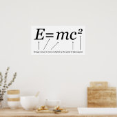 E=MC2 Einstein's Relativiteitstheorie Poster (Keuken)