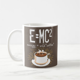 E=MC2 Energy Milk Coffee Funny Chemistry Science Koffiemok