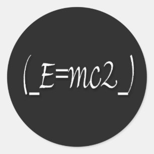 (_E=mc2_) kopie Ronde Sticker
