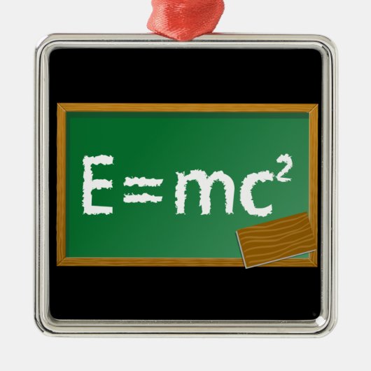 E=mc2 Metalen Ornament (Voorkant)