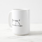 E=mc2 natuurkunde-energie Einstein grappig Koffiemok (Voorkant links)
