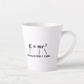 E=mc2 science physics energy Einstein grappige kof Latte Mok (Rechts)