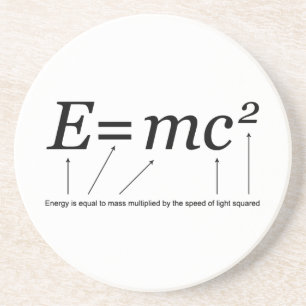 E=MC2 Theorie van Relativiteit Zandsteen Onderzetter