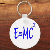 E = MC 2 (blauw) Sleutelhanger (Voorkant)