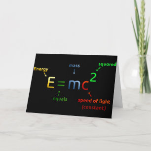 E = MC^2. E equals MC Squared Kaart