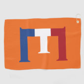 E Monogram bedekt met NLD Vlag op of gtcnt Golfhanddoek (Horizontaal)
