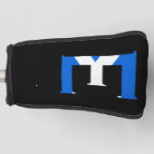 E Monogram bedekt met Schotse vlag pcnt Golfheadcover (Voorkant)