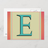 E MONOGRAM-BRIEF BRIEFKAART (Voorkant / Achterkant)