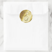 E Monogram Faux Gold Envelope Seal Stickers (Tas)