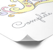 E monogram kunst Emma meisjes naam poster (Hoek)