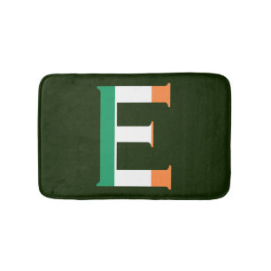 E Monogram overlay op Ierse vlag bmcnt Badmat
