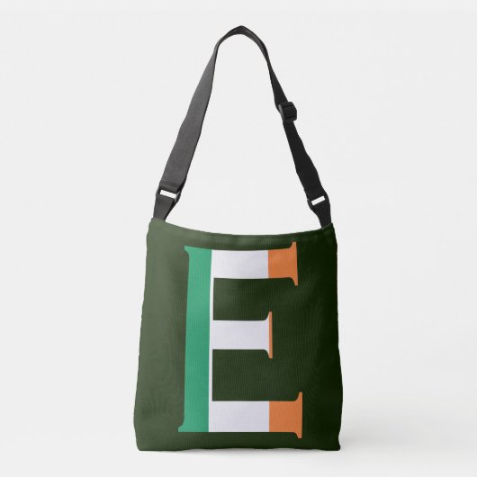E Monogram overlay op Ierse vlag cbbcnt Crossbody Tas (Voorkant)
