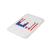 E Monogram overlay op USA Flag bmcnt Badmat (Gekanteld)