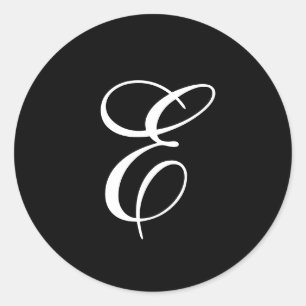 E Monogram Stickers