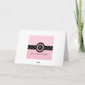 E :: Monogramme E Pink & White Card (Dos)