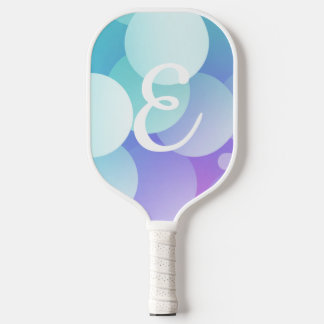 E Naam Pickleball Paddle Paarse Blue Bubble Modern