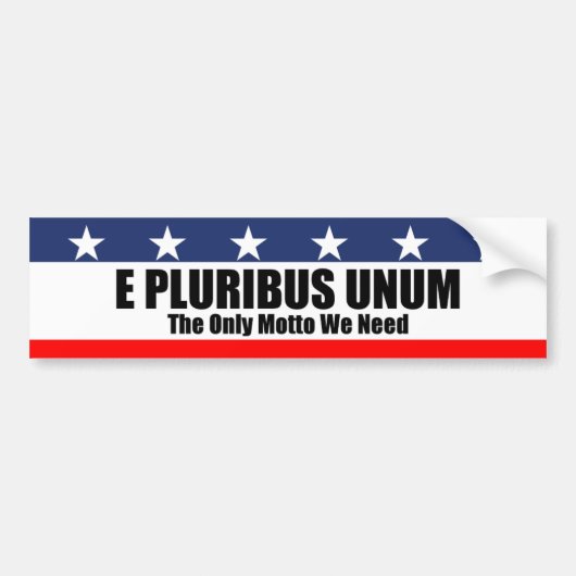 E Pluribus Unum bumper sticker (Voorkant)