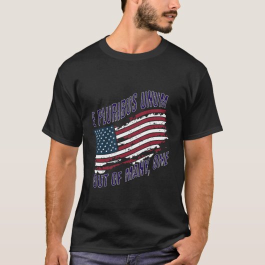 E Pluribus unum patriotisch T-shirt (Voorkant)