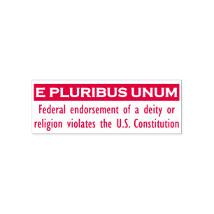E PLURIBUS UNUM Stamp - Rood/Middelgroot Zelfinktende Stempel
