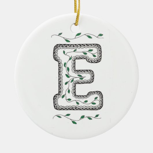 E Premier ornement d'arbre de Noël (Devant)