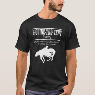 E QUINE TRO VERT Equestrian Horseback Riding Horse T-shirt