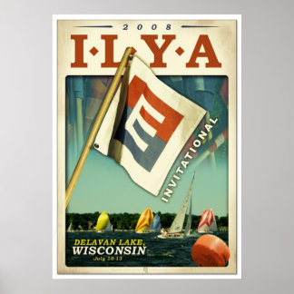 E Race 2008-afdrukken van 'oud' Poster