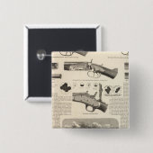 E Remington en Sons Vierkante Button 5,1 Cm (Voorkant /achterkant)