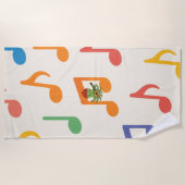 e: Schattigee groene octopus speelt Oud met rood P Strandlaken (Voorkant)