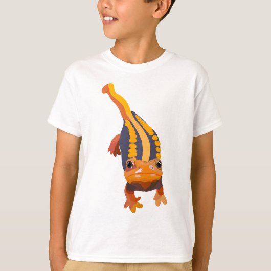 E staat voor Emperor Crocodile Newt T-shirt (Voorkant)