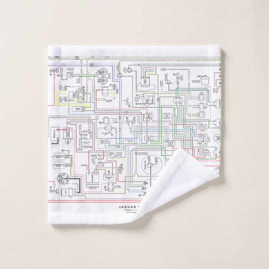 E Type Jag, Diagramme De Câblage. (Gant de toilette)