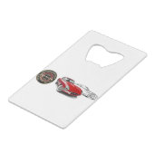 E-Type jag-lovers Kredietkaart Flessenopener (Voorkant Gekanteld)