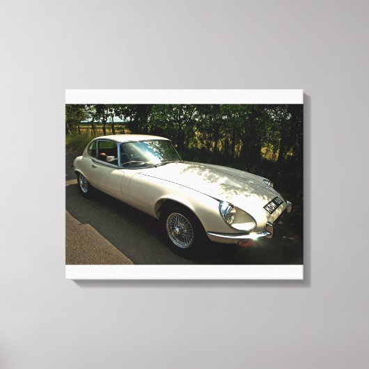E-Type Jaguar Canvas Afdruk (Voorkant)