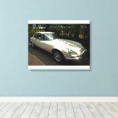 E-Type Jaguar Canvas Afdruk (Insitu (Houten vloer))